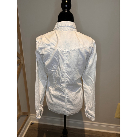 Women's American Eagle Outfitters White Button Down Shirt Size M - Picture 2 of 3